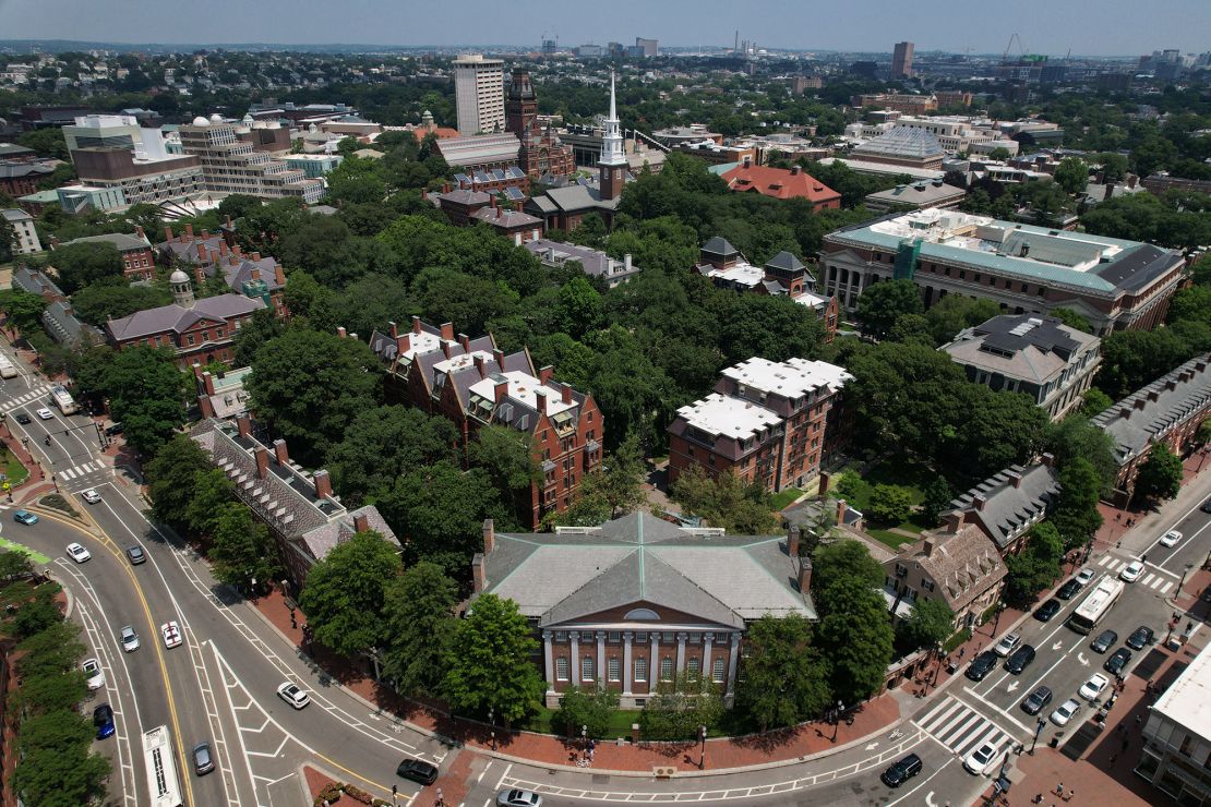 Harvard University stands in Cambridge, Massachusetts, on July 6, 2023.   