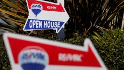 RE/MAX Holdings Inc. signage is displayed outside of an open house in Redondo Beach, California, U.S., on Saturday, Feb. 14, 2015. The National Association of Realtors is scheduled to release existing home sales figures on Feb. 23. Photographer: Patrick T. Fallon/Bloomberg via Getty Images