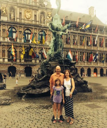 <strong>Family trip: </strong>The couple have a daughter, Laura. Here's the family are on a visit to Antwerp, Belgium, in 2014.