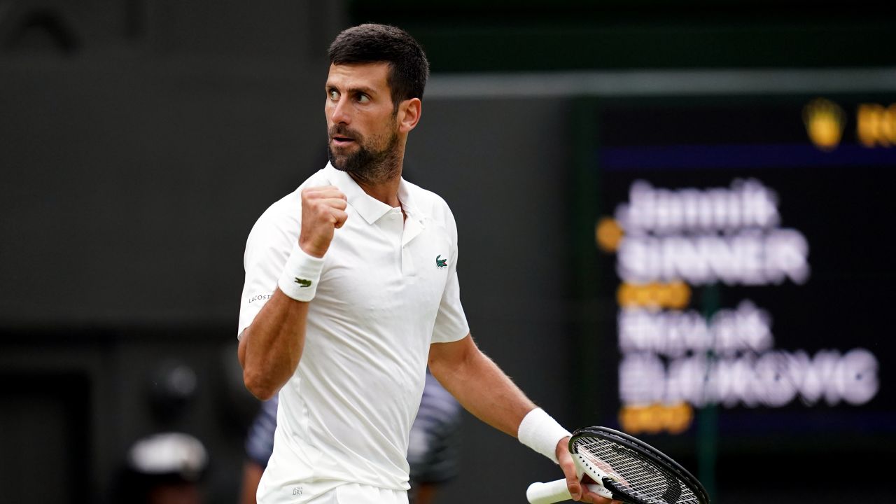 Novak Djokovic remains on course to win a record-equaling eighth Wimbledon title.