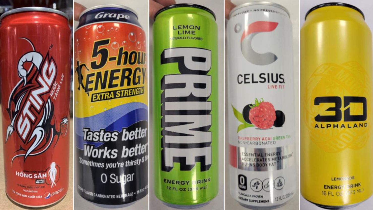 Canada recalls six energy drinks, including Prime Energy, for