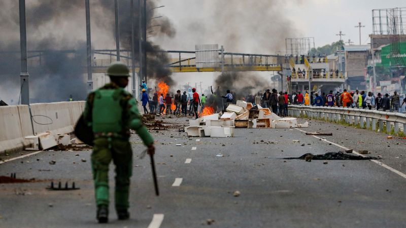 NextImg:UN "very concerned" by the widespread violence by police during protests in Kenya | CNN