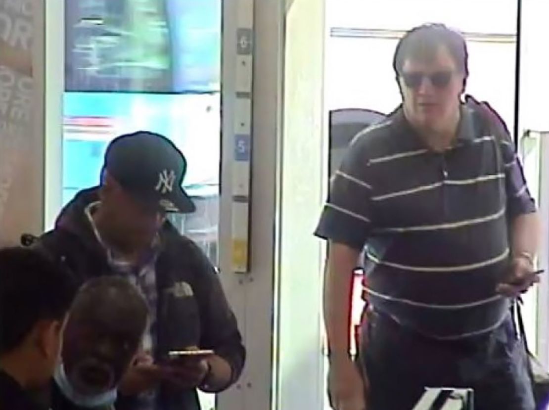 A frame from a video shows Rex Heuermann purchasing extra minutes for one of the burner cell phones connected to some of the crimes, prosecutors allege.
