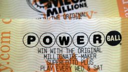 Powerball and Mega Millions lottery tickets are displayed on January 3, 2018, in San Anselmo, California. 