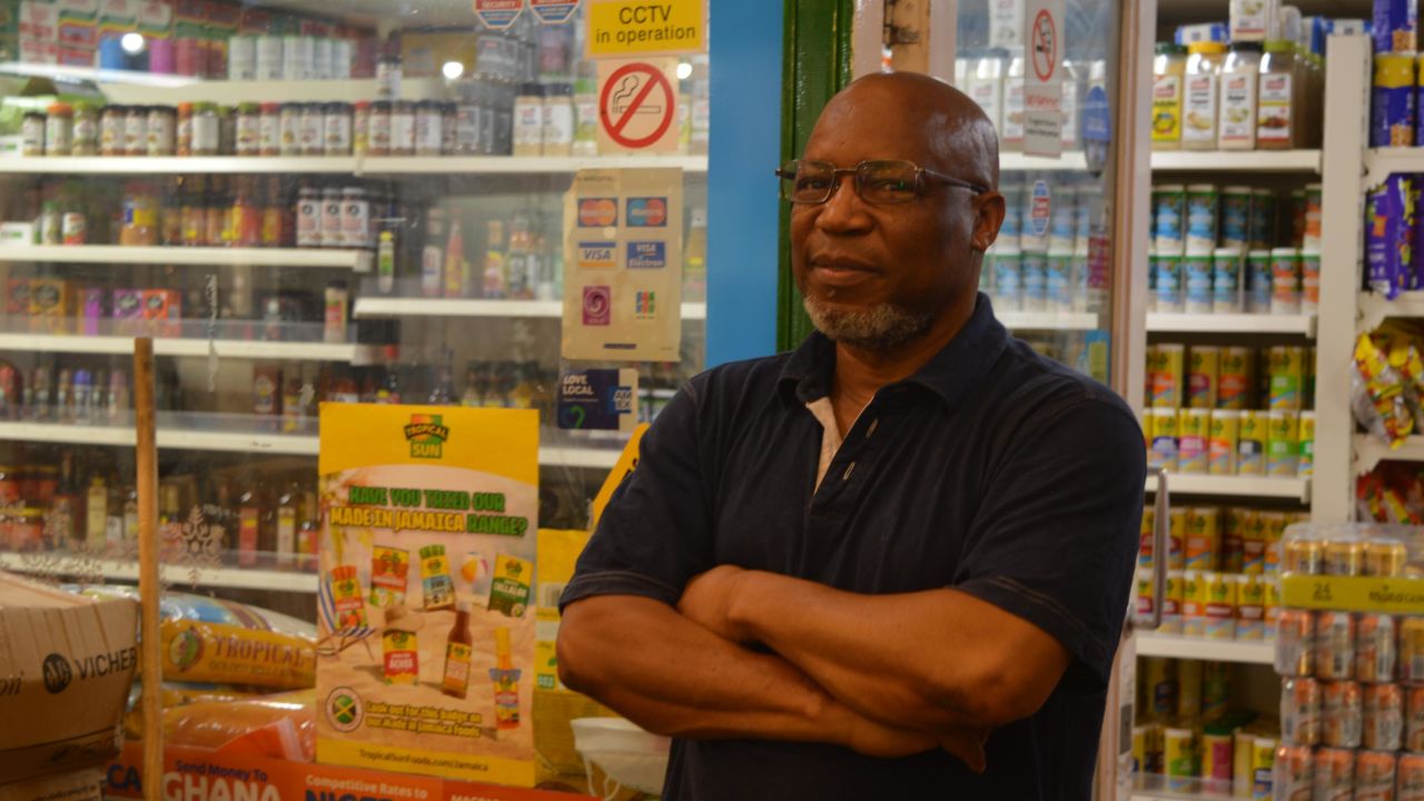 Mike Okoli moved to Uxbridge from Nigeria in the 1990s, and has run an Afro-Caribbean food store there for nearly 15 years.