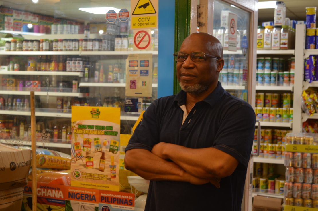 Mike Okoli moved to Uxbridge from Nigeria in the 1990s, and has run an Afro-Caribbean food store there for nearly 15 years.