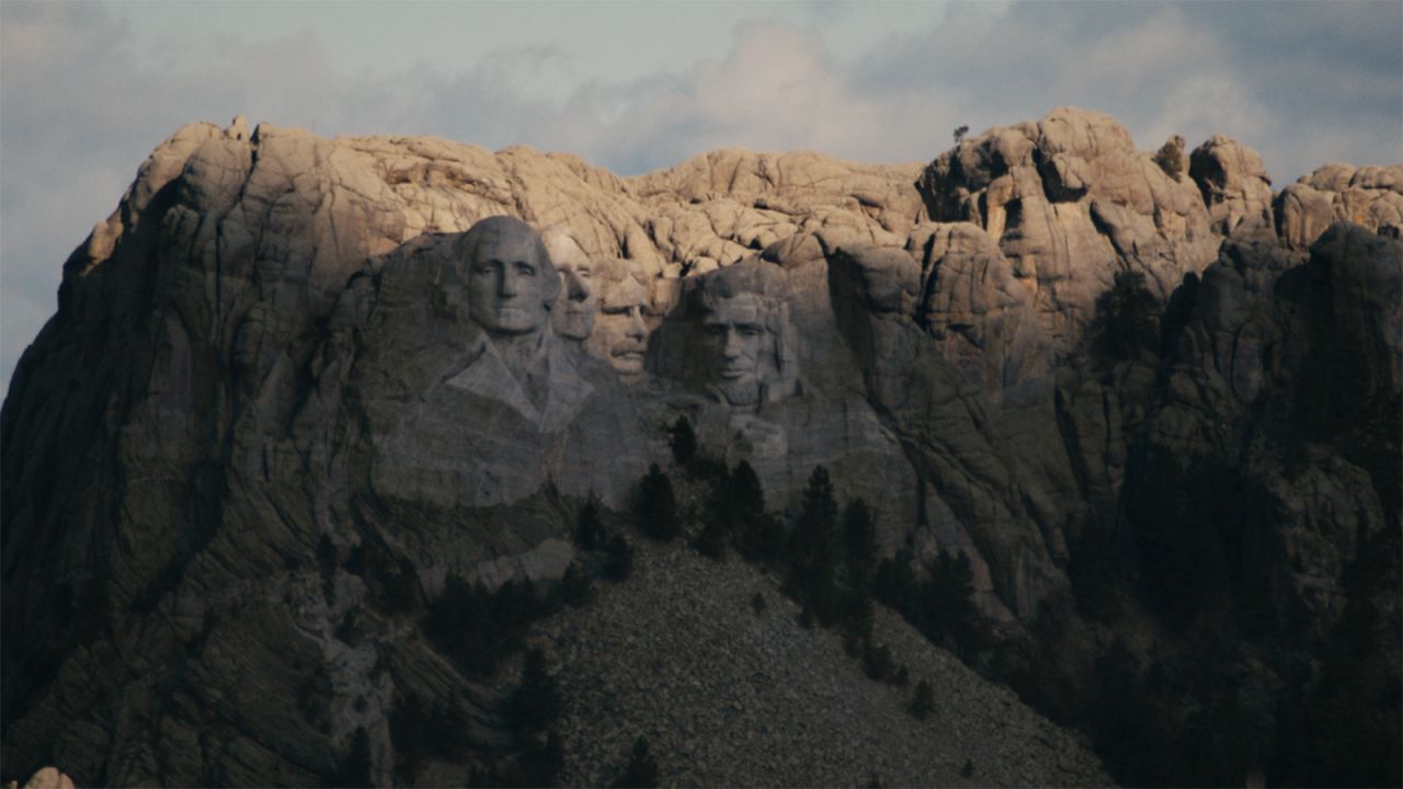 Mt. Rushmore, in Keystone, South Dakota, is carved into the Black Hills, which had been occupied by Lakota Sioux Natives.