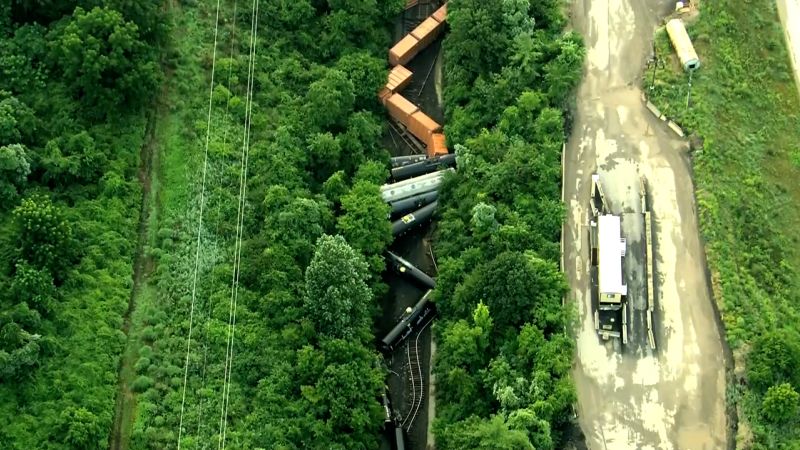 NextImg:A train derailment outside Philadelphia leads to precautionary evacuations in Montgomery County, Pennsylvania | CNN