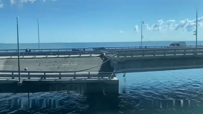 First Video Of Damage To Crimean Bridge Surfaces After Reported Strike ...