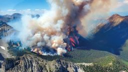 Smoke rises from the Texas Creek wildfire (K71415) south of Lillooet, British Columbia, Canada July 9, 2023.  BC Wildfire Service/Handout via REUTERS  
THIS IMAGE HAS BEEN SUPPLIED BY A THIRD PARTY. NO RESALES. NO ARCHIVES
