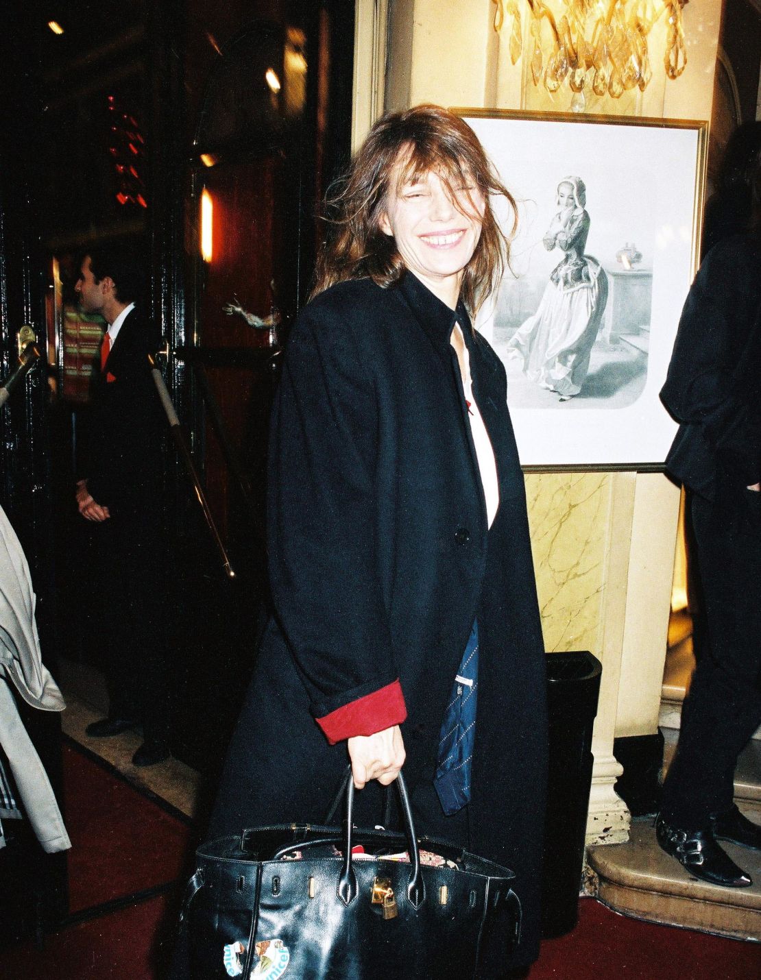 Jane Birkin - Jean Marais 80th birthday at the "Bouffes Parsisiens" theater - 1993. (Photo by Bertrand Rindoff Petroff/Getty Images)