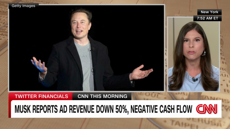 Elon Musk reports Twitter ad revenue down