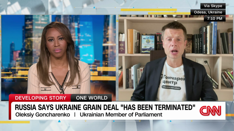 Ukrainian MP reacts to Russia “terminating” Black Sea Grain Deal | CNN