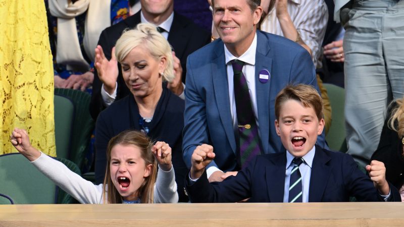 Princess Charlotte and Prince George have a ball at Wimbledon men’s ...