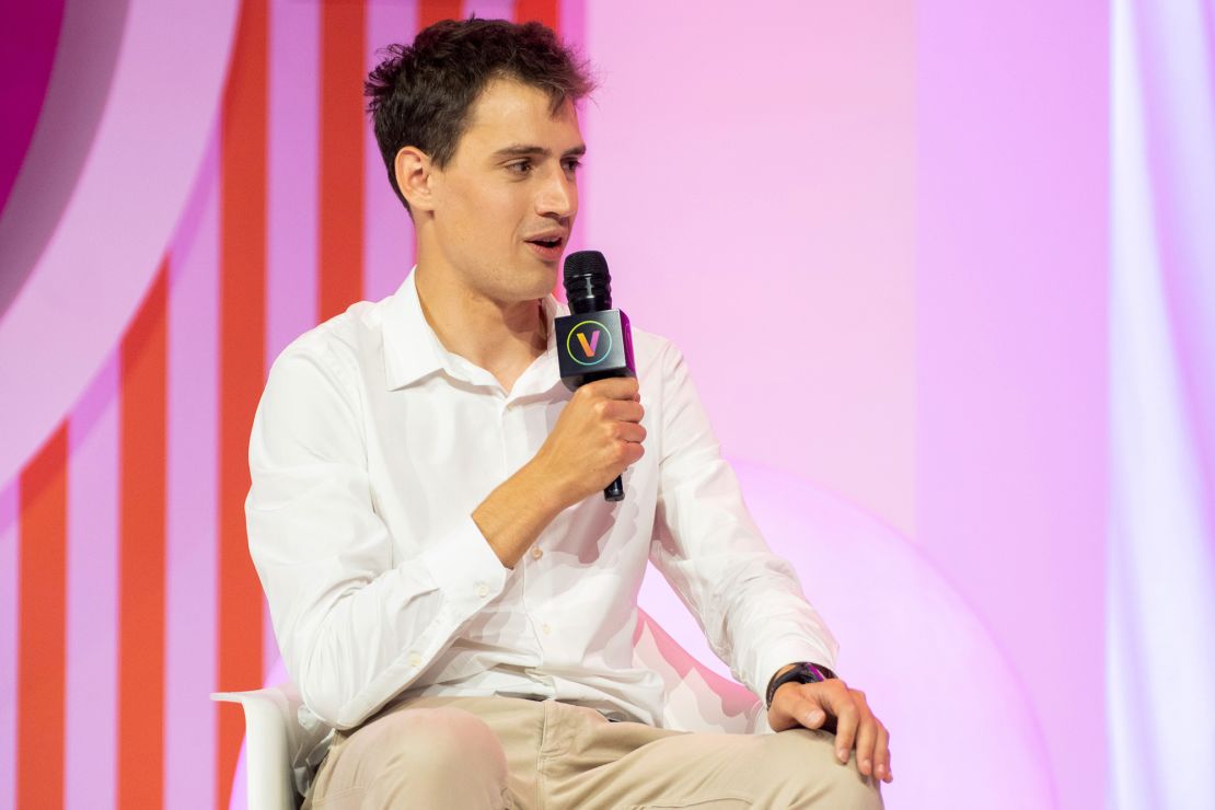 Arthur Mensch, CEO of Mistral AI, at the Viva Tech fair in Paris on June 15, 2023