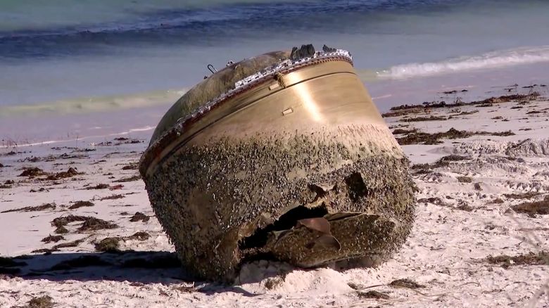 Mystery object washes up on Australian beach.