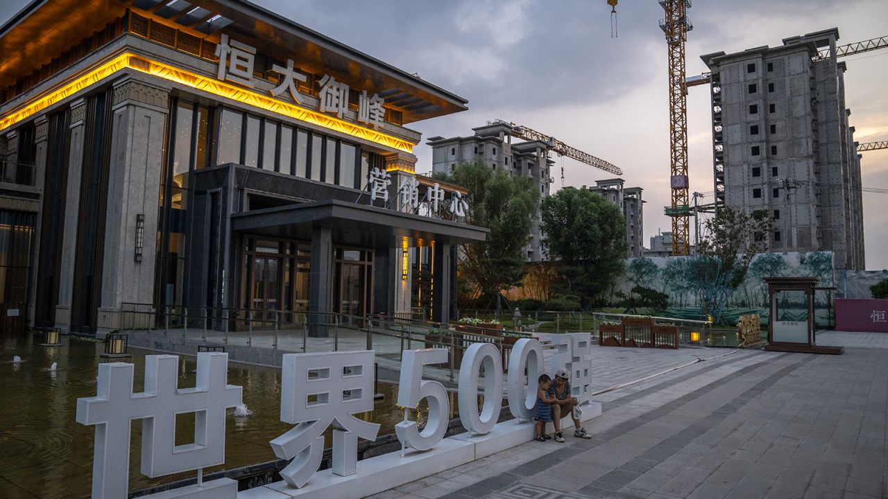 Evergrande's Royal Peak residential development in Beijing in July 2022. 