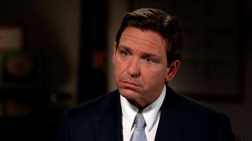 CNN's Jake Tapper interviews Florida Gov. Ron DeSantis on Tuesday, July 18, in South Carolina.