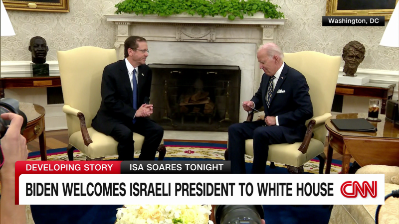 Biden welcomes Israeli president to White House | CNN