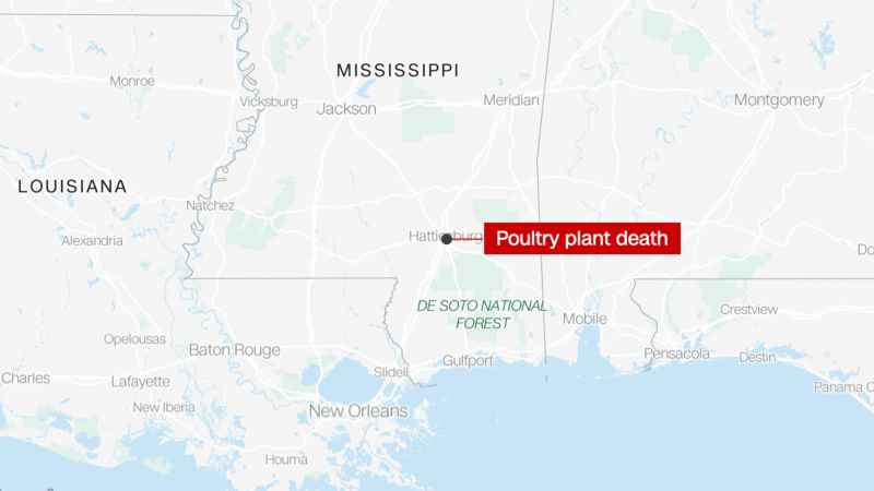 A 16-year-old has died at a Mississippi poultry processing plant, county coroner says | CNN