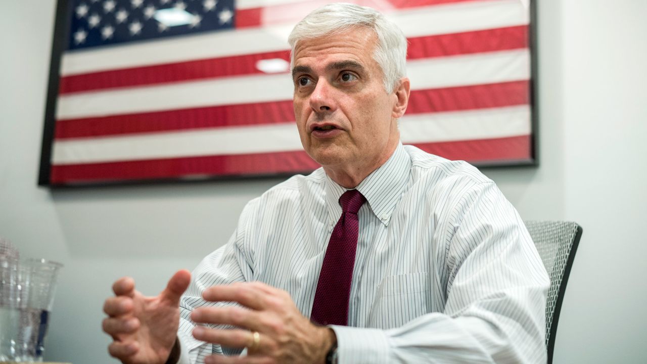 In this January 2017 photo, David McIntosh sits for an interview in his office.
