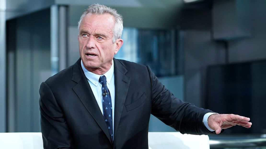 Democratic presidential  candidate Robert F. Kennedy Jr. visits "Fox & Friends" at Fox News Channel Studios on July 14, 2023 in New York City.