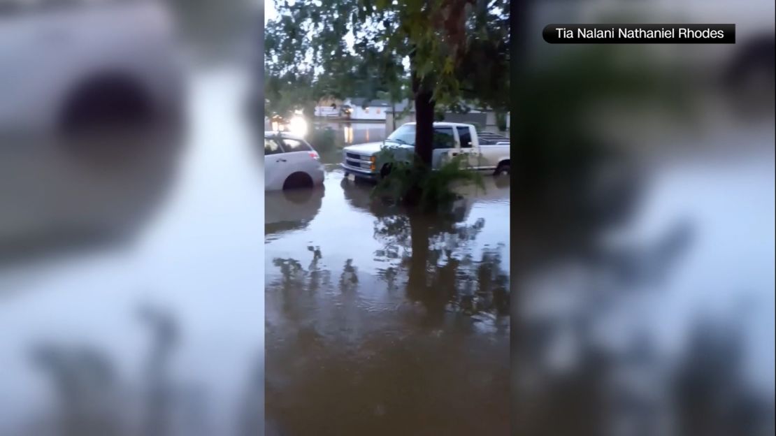 Resident Tia Nalani Nathaniel Rhodes shared this image of flooding in Mayfield on Wednesday.