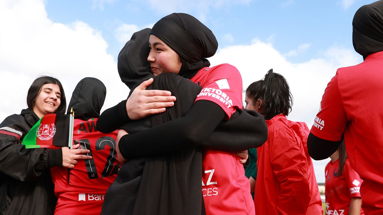 The Afghan Women's Team took on Football Empowerment during The Hope Cup on July 18, 2023 in Melbourne, Australia. 