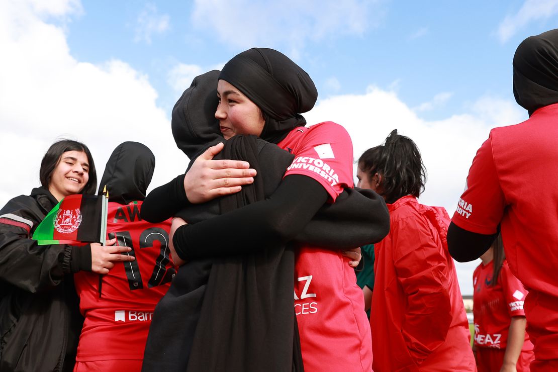 The Afghan Women's Team took on Football Empowerment during The Hope Cup on July 18, 2023 in Melbourne, Australia. 