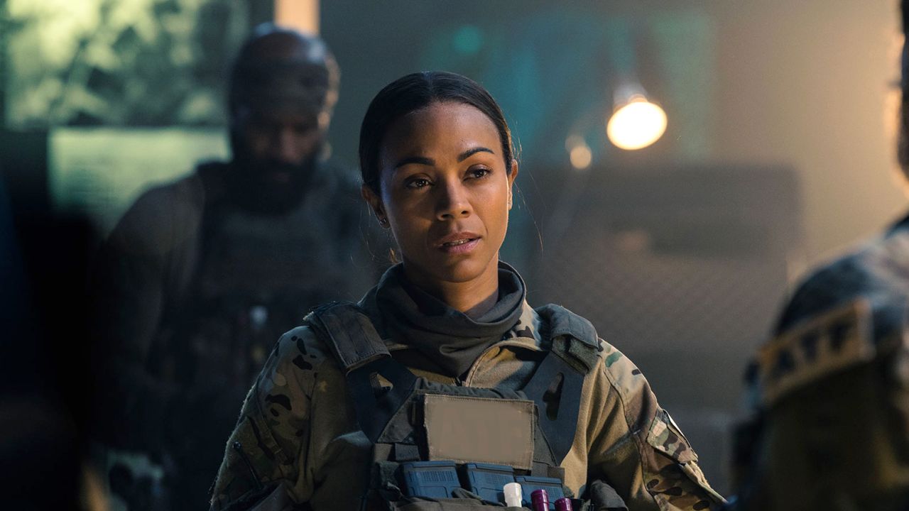 Zoe Saldana as Joe in "Special Ops: Lioness" streaming on Paramount+.