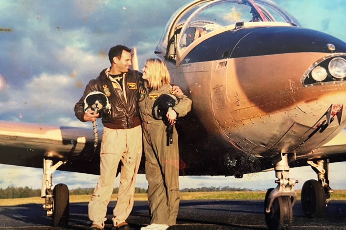 An undated image of former US fighter pilot Daniel Duggan with his wife Saffrine in Tasmania.