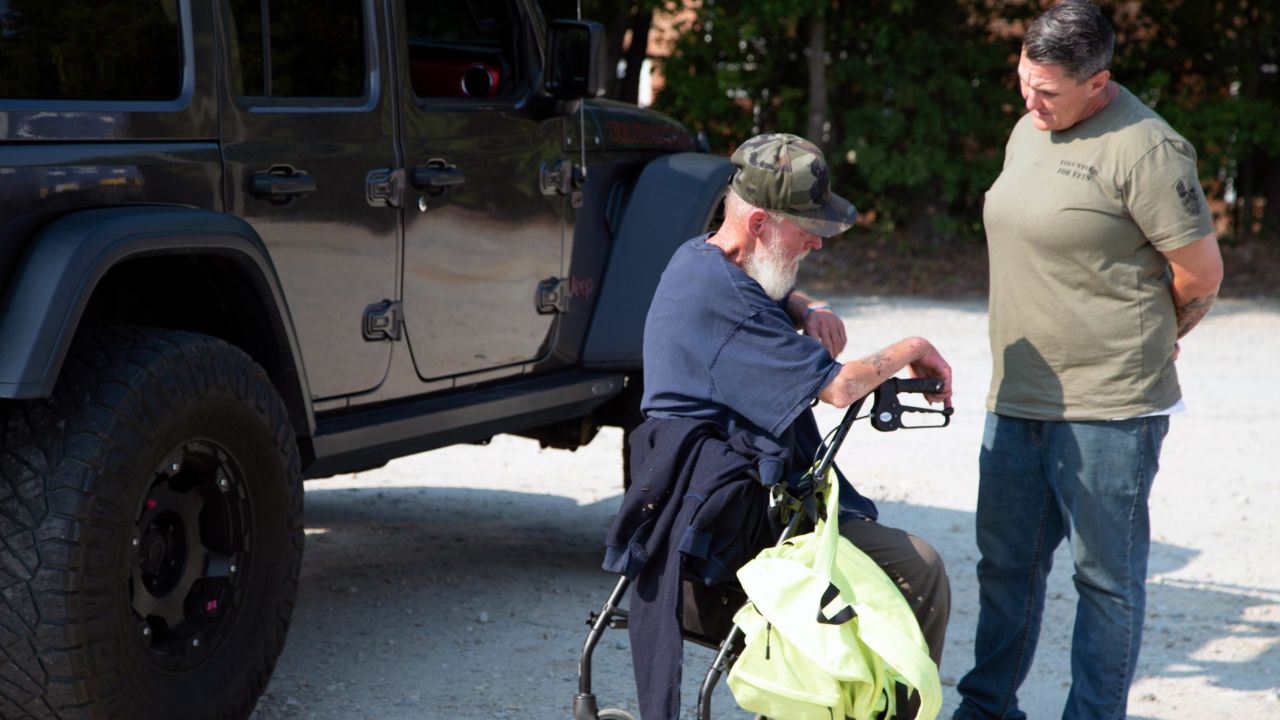 CNN Hero Stacey Buckner reaches out to a veteran experiencing homelessness in Fayetteville, NC.
