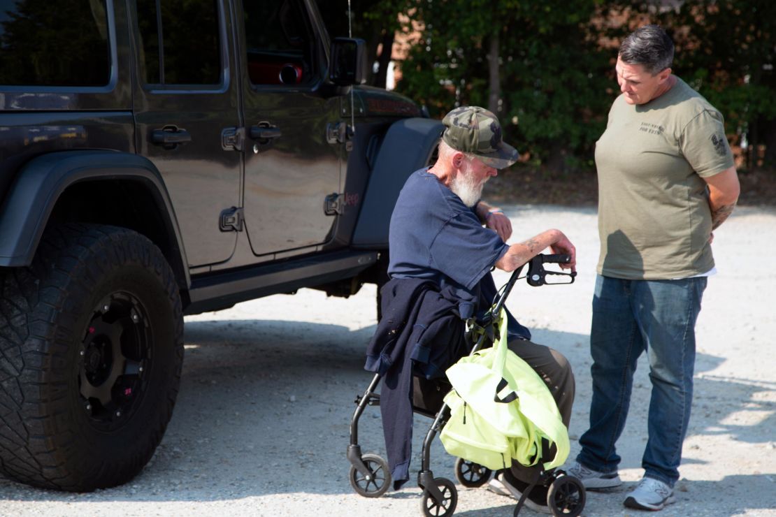CNN Hero Stacey Buckner reaches out to a veteran experiencing homelessness in Fayetteville, NC.