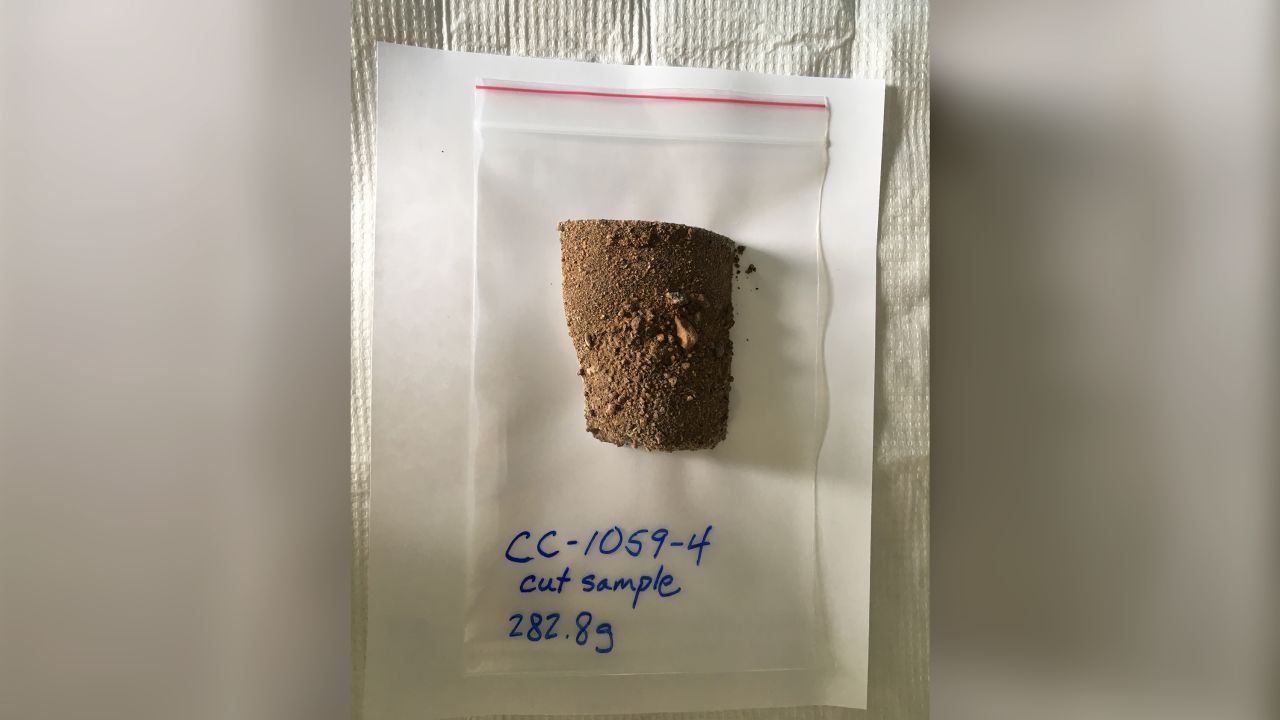 Camp Century sub-ice sample processed at the University of Vermont.