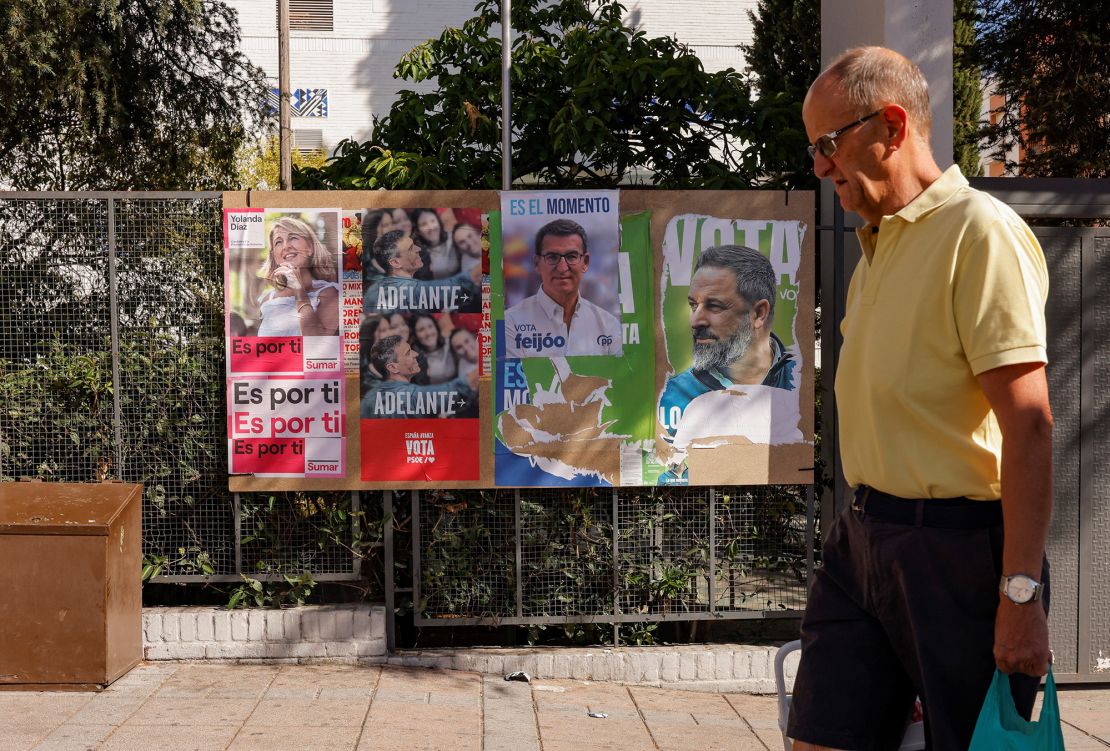 Election posters in Ronda on July 7.