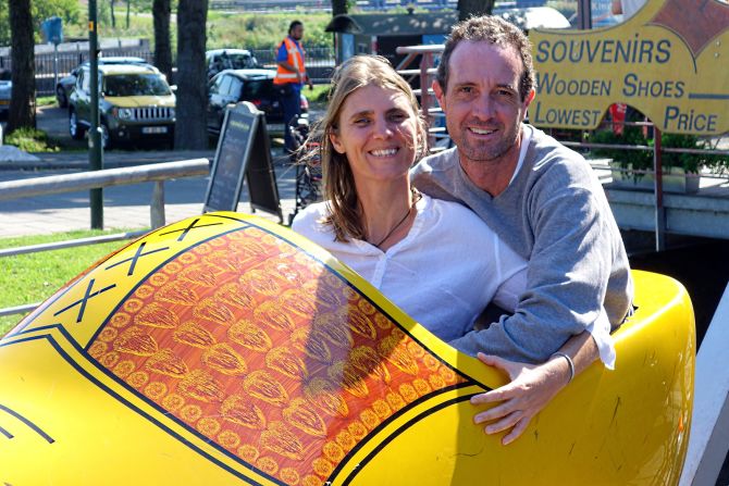 <strong>Teamwork: </strong>The couple say they always handle things as a team. "These are big, life-changing emotional things that happened to us," Liesbet tells CNN Travel. Here's the couple in the Netherlands in 2015.