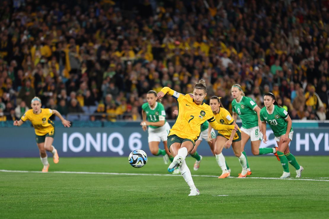 Steph Catley's penalty secured a 1-0 victory for Australia over Ireland.
