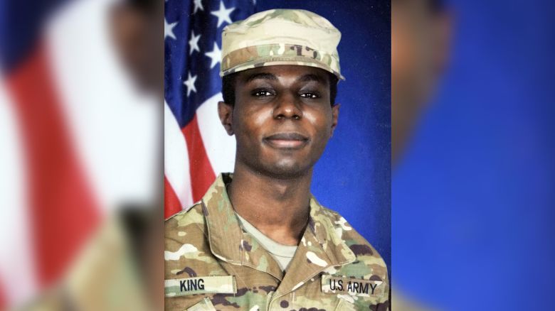 This family photo shows a portrait of American soldier Travis King displayed at the home of his grandfather Carl Gates, Wednesday, July 19, 2023, in Kenosha, Wis. Pvt. King bolted into North Korea while on a tour of the Demilitarized Zone on Tuesday, July 18, a day after he was supposed to travel to a base in the U.S. (Family Photo via AP)