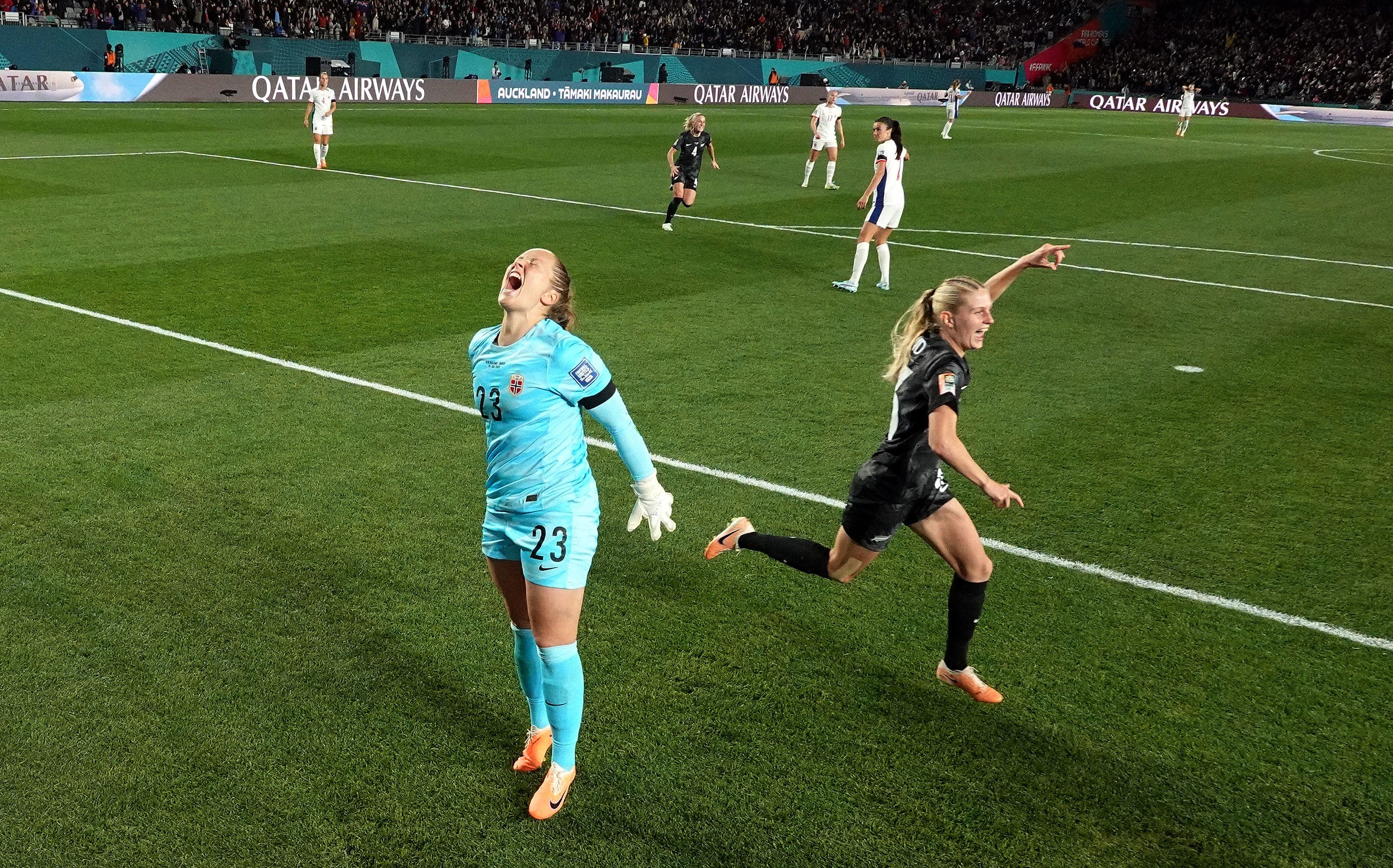 Norway goalkeeper Aurora Mikalsen at Women's World Cup.