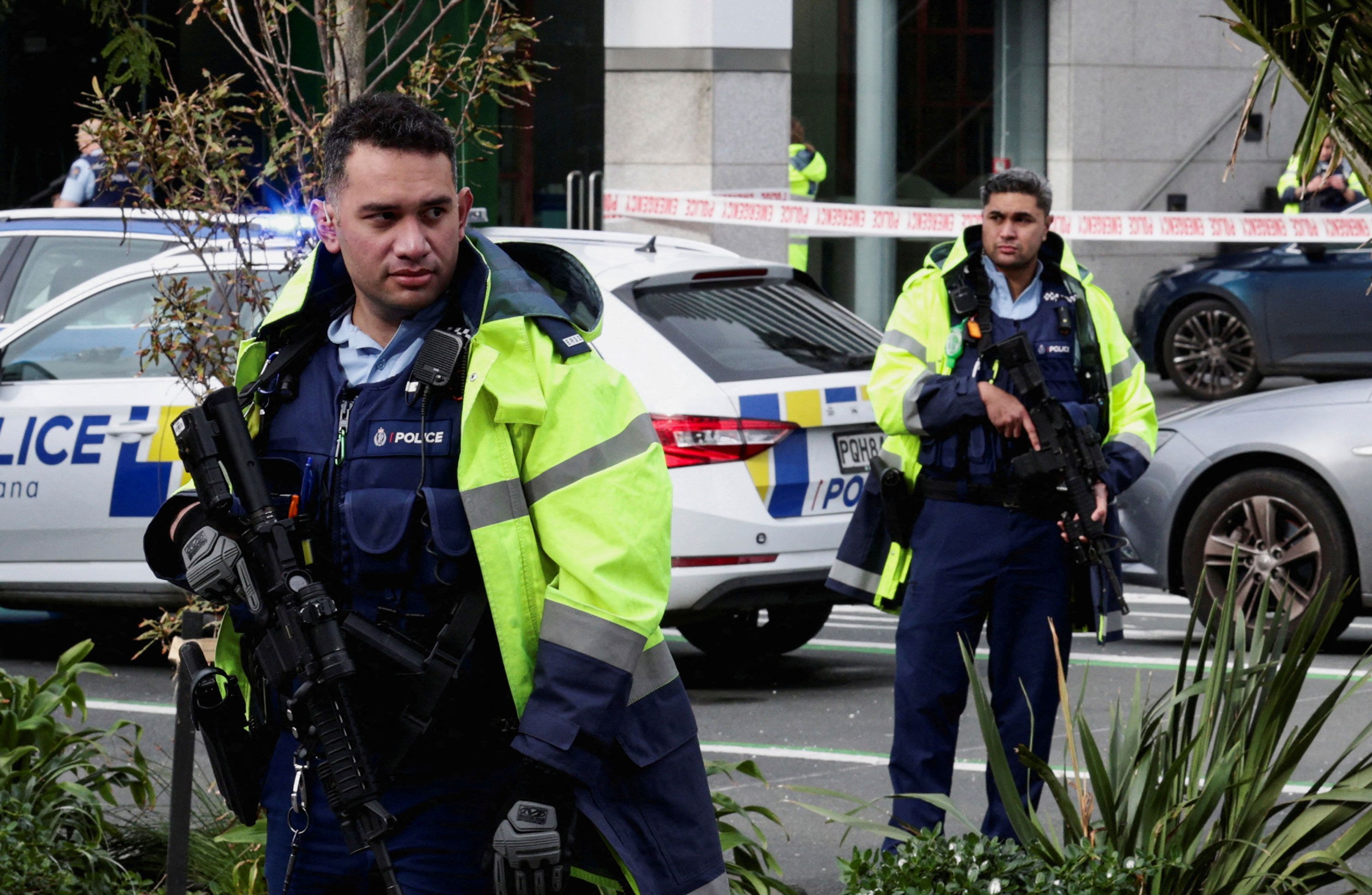 Police in Auckland after shooting incident.