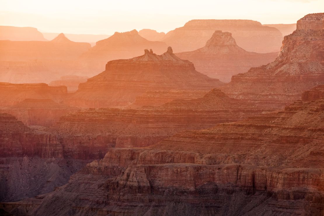 A dramatic sunset over the Grand Canyon.