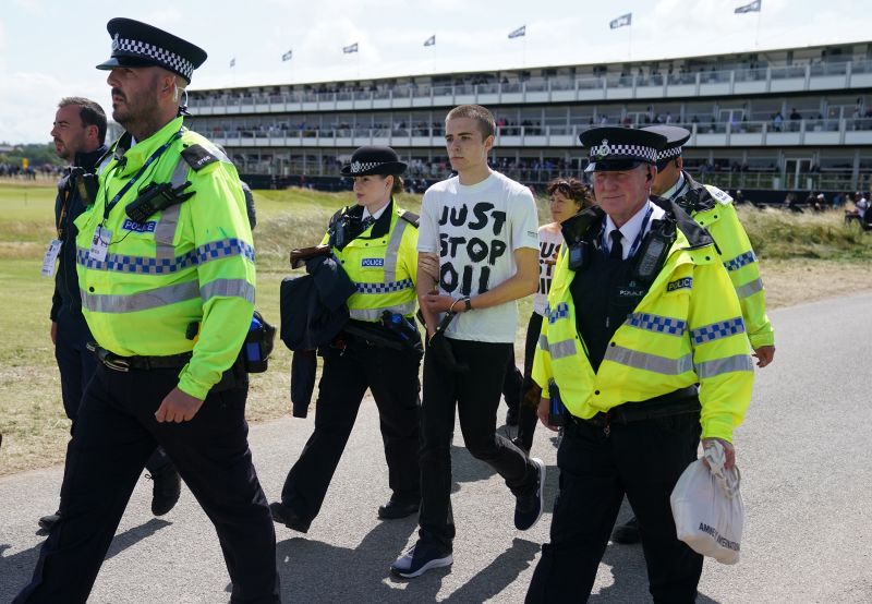 Just Stop Oil protestors disrupt Open Championship CNN