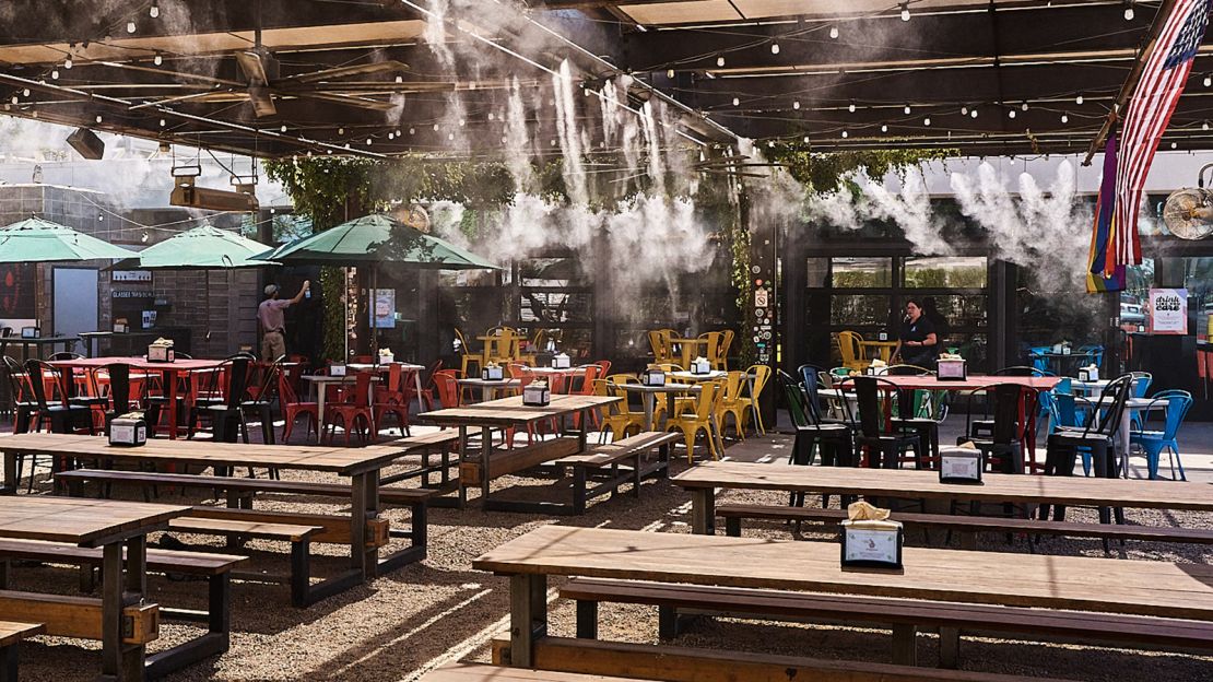 The downtown Phoenix patio at Arizona Wilderness Brewing is typically bustling and packed with patrons; however, on the 21st day of 110-plus-degree heat, the patio was barren.
