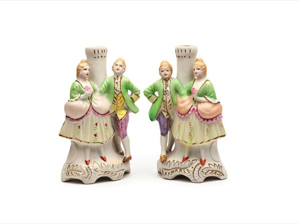 A pair of porcelain lamps featured in "Saved: Objects of the Dead." Scroll through to see more images from the book.