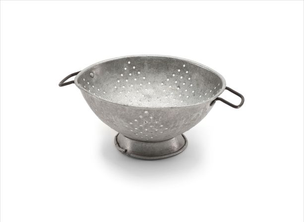This metal colander is among the everyday items that Servon's interviewees selected for the project.