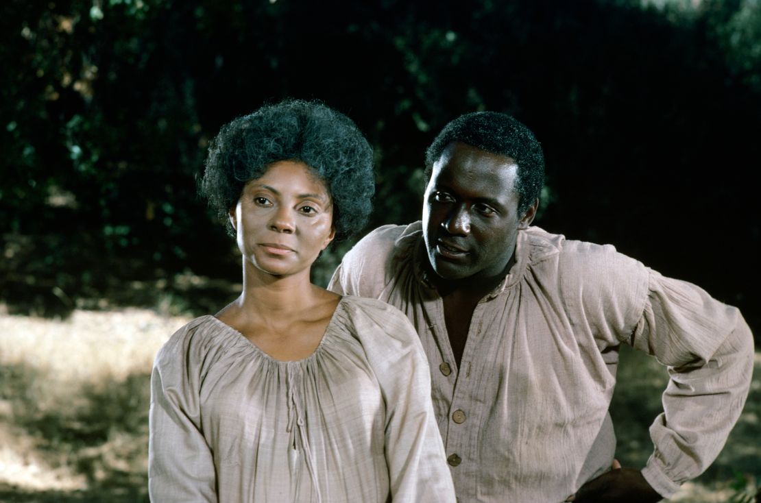 Leslie Uggams and Richard Roundtree in "Roots."