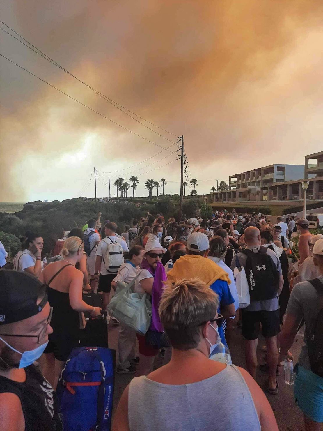 At least 12 hotels have been evacuated, officials say.