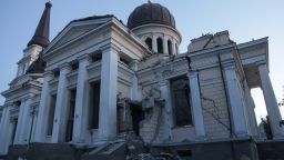 A views shows the Transfiguration Cathedral damaged during a Russian missile strike, amid Russia's attack on Ukraine, in Odesa, Ukraine July 23, 2023.  REUTERS/Serhii Smolientsev