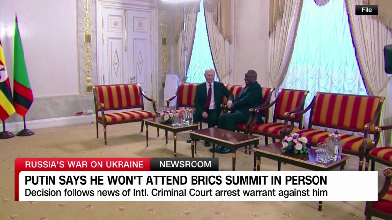 Putin says he won’t attend BRICS summit in person as ICC arrest warrant looms over him | CNN