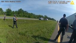 An unarmed Black man was attacked by a police officer's K-9 as he surrendered to authorities with his hands up, despite urging by an Ohio State Trooper not to release the dog.
 
The incident happened on July 4 after a lengthy pursuit to initiate a traffic stop of a commercial semi-truck that failed to stop for an inspection, a video released by the Ohio State Highway Patrol shows.
 
According to a redacted State Highway Patrol case report obtained by CNN, a Motor Carrier Enforcement inspector "attempted to stop a semi-tractor trailer that was traveling west on US 35 at mile post 3 in Jackson County because "the vehicle was missing a left rear mud flap."
